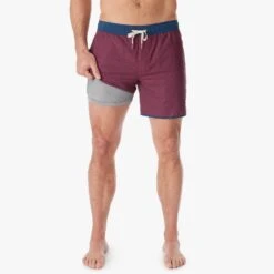 The Anchor | Nautical Red Wavy Geo -Fair Harbor Clothing Shop ACH6 613 Nautical Red Wavy Geo 04