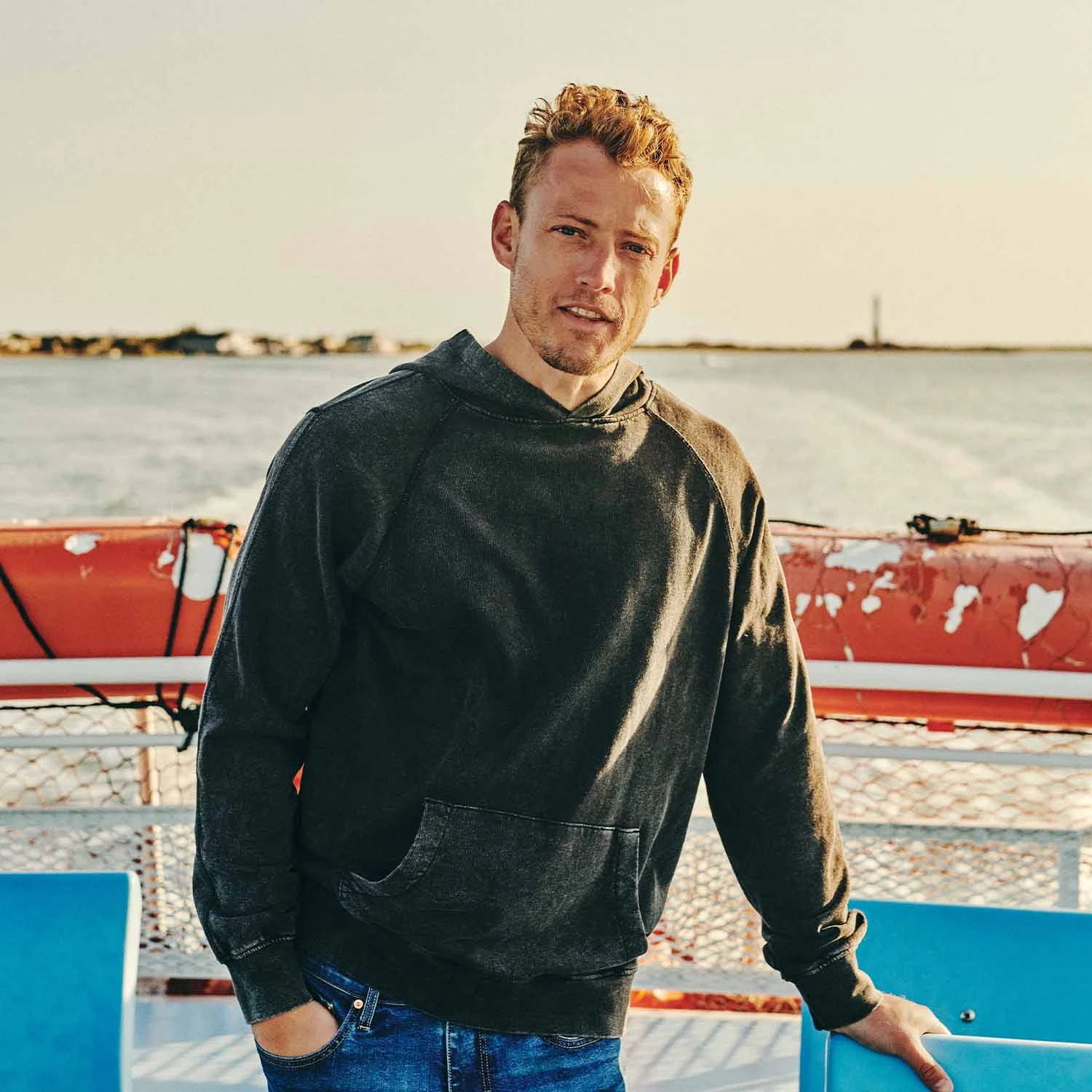 The Vintage-Wash Saltaire Hoodie | Black 4 The Vintage-Wash Saltaire Hoodie | Black - Image 2