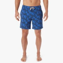 The Bayberry Trunk | Navy Windy Palms -Fair Harbor Clothing Shop BAY7 434 Navy Windy Palms ONFIG 020