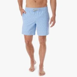 Fair Harbor Clothing Shop -Fair Harbor Clothing Shop BAY7 459 Sky Blue Florida Palm 03