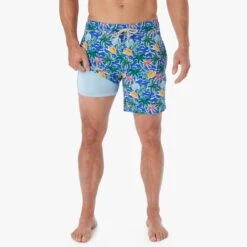 The Bayberry Trunk | Cobalt Tropical Skies -Fair Harbor Clothing Shop BAY7 480 Cobalt Tropical Skies ONFIG 002