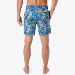 The Bayberry Trunk | Cobalt Tropical Skies -Fair Harbor Clothing Shop BAY7 480 Cobalt Tropical Skies ONFIG 004