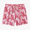 The Bayberry Trunk | Nautical Red Stamped Hibiscus -Fair Harbor Clothing Shop BAY7 630 Nautical Red Stamped Hibiscus FLAT 001 1900e833 49ab 413f 9638 4e8753673258