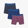 The BreezeKnit Boxer Brief (3-Pack) -Fair Harbor Clothing Shop BreezeKnitBoxer 3Pack Black Navy RedWaves