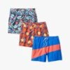 The Bungalow 5" (3-Pack) -Fair Harbor Clothing Shop Bungalow 3Pack MidnightPalms RedTropics PinkColorblock