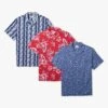The Casablanca Shirt (3-Pack) -Fair Harbor Clothing Shop Casablance 3Pack BlueNight NavyBanada RedHibiscus