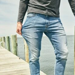 The Ultra-Stretch Driftwood Denim | Beach Wash -Fair Harbor Clothing Shop DDP0 975 BEACH WASH ONFIG 004 e3027319 8dd0 4029 9242 23a416502701
