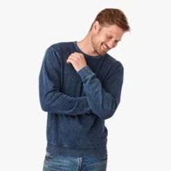 The Vintage-Wash Saltaire Crewneck | Navy -Fair Harbor Clothing Shop SALTAIR CREWNECK DARKBLUE 046 cef52087 d250 4413 84bf baa18dea2a9c