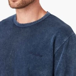 The Vintage-Wash Saltaire Crewneck | Navy -Fair Harbor Clothing Shop SALTAIR CREWNECK DARKBLUE 059 6c70ac41 5ab9 4abb 8dac 8831ea3dba79