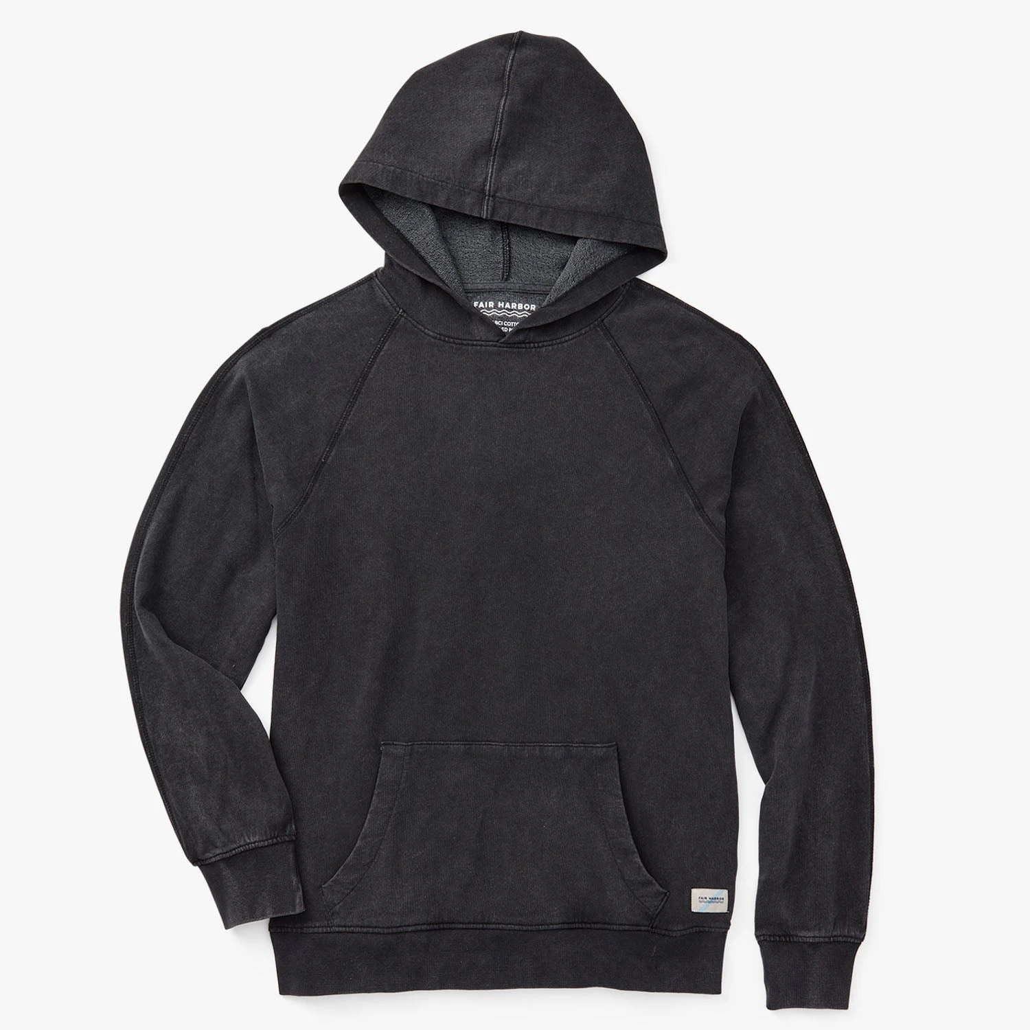 The Vintage-Wash Saltaire Hoodie | Black 3 The Vintage-Wash Saltaire Hoodie | Black