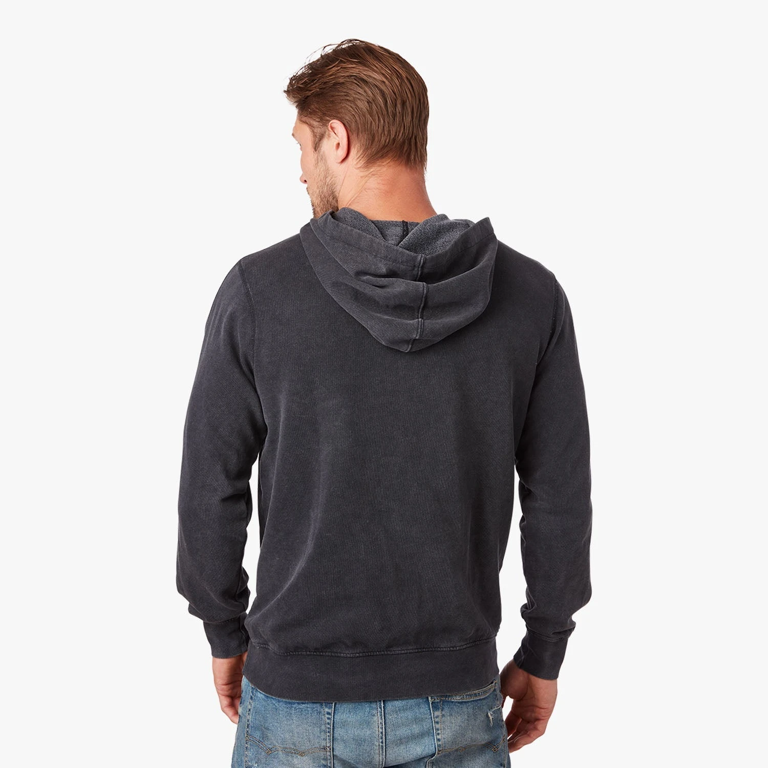 The Vintage-Wash Saltaire Hoodie | Black 8 The Vintage-Wash Saltaire Hoodie | Black - Image 6