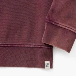 The Vintage-Wash Saltaire Crewneck | Burgundy -Fair Harbor Clothing Shop SCN2 602 BURGUNDY FLAT 002 5b196c1c 0eef 43e4 bf29 c201820b743e