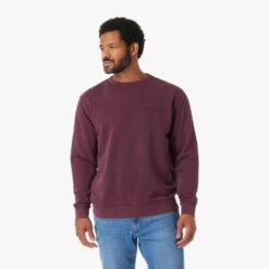 The Vintage-Wash Saltaire Crewneck | Burgundy -Fair Harbor Clothing Shop SCN2 602 BURGUNDY ONFIG 020 53840431 551d 4742 b2fd 307ea7505bfd