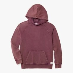 The Vintage-Wash Saltaire Hoodie | Burgundy