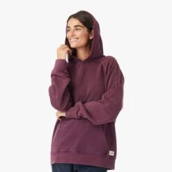 The Vintage-Wash Saltaire Hoodie | Burgundy -Fair Harbor Clothing Shop SHO1 602 BURGUNDY ONFIG WOMEN 001 099433b0 20e2 4f61 ad19 75fac315b35e