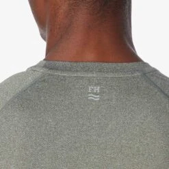 The BreezeKnit™ Tee | Thyme -Fair Harbor Clothing Shop SP23 ON FIG BREEZEKNIT HEATHER DARK GREEN 053 9af064ff 085d 46a2 83a9 550a139f995b