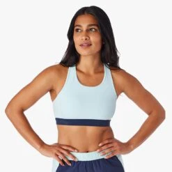 The Corliss Sports Bra | Light Blue Colorblock -Fair Harbor Clothing Shop SS22009 SP22 instudio photo Look10 CLB12 452 008 1e50b0fe d4e9 490a a2b8 71bb5a280283