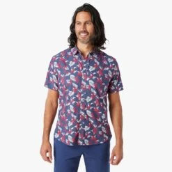 The Windward Shirt (3-Pack) -Fair Harbor Clothing Shop WSS1 489 Navy Nautical Hawaiian ONFIG 002 ca481870 c14a 4cc3 870c f6914592fbc7