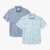 The Windward Shirt (2-Pack) -Fair Harbor Clothing Shop Windward 2Pack BlueGeo LightBlueHibiscus